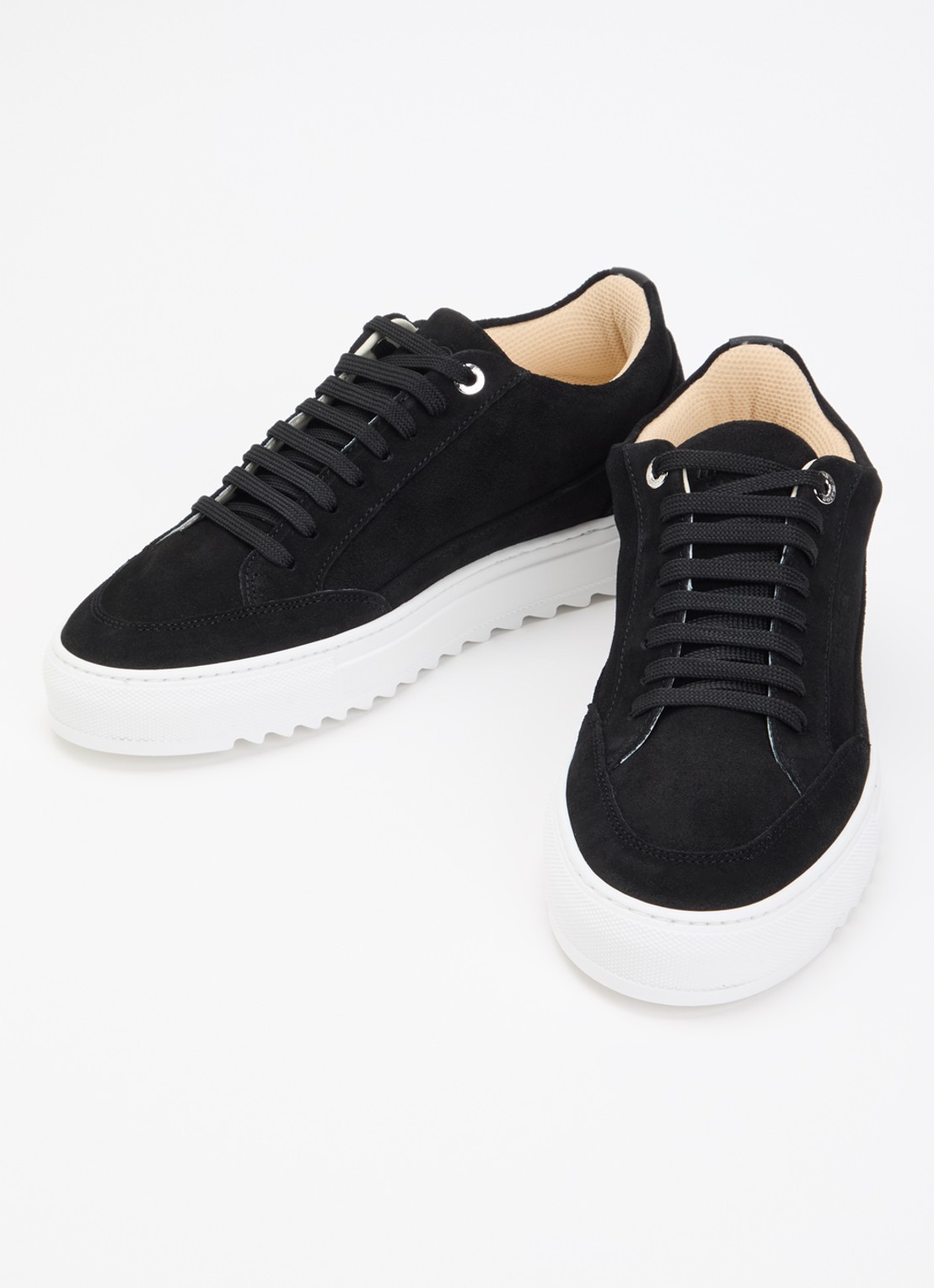Mason Garments Tia sneaker van nubuck - detail 2 zwart