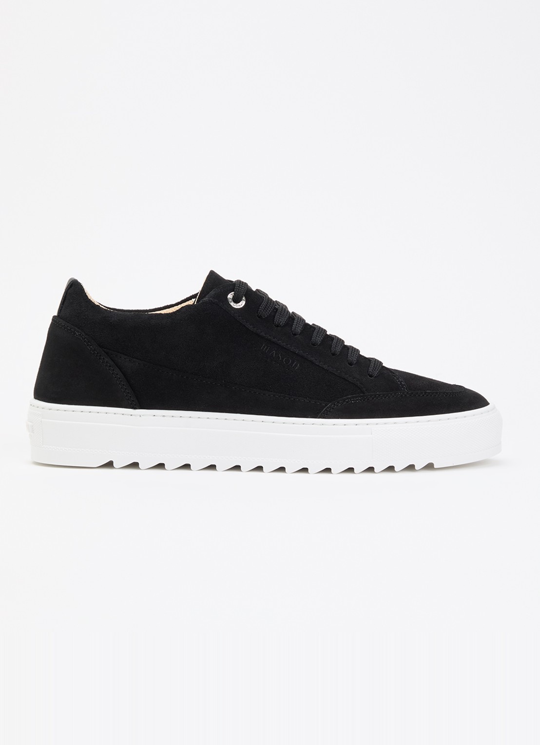 Mason Garments Tia sneaker van nubuck - voorkant 5 zwart