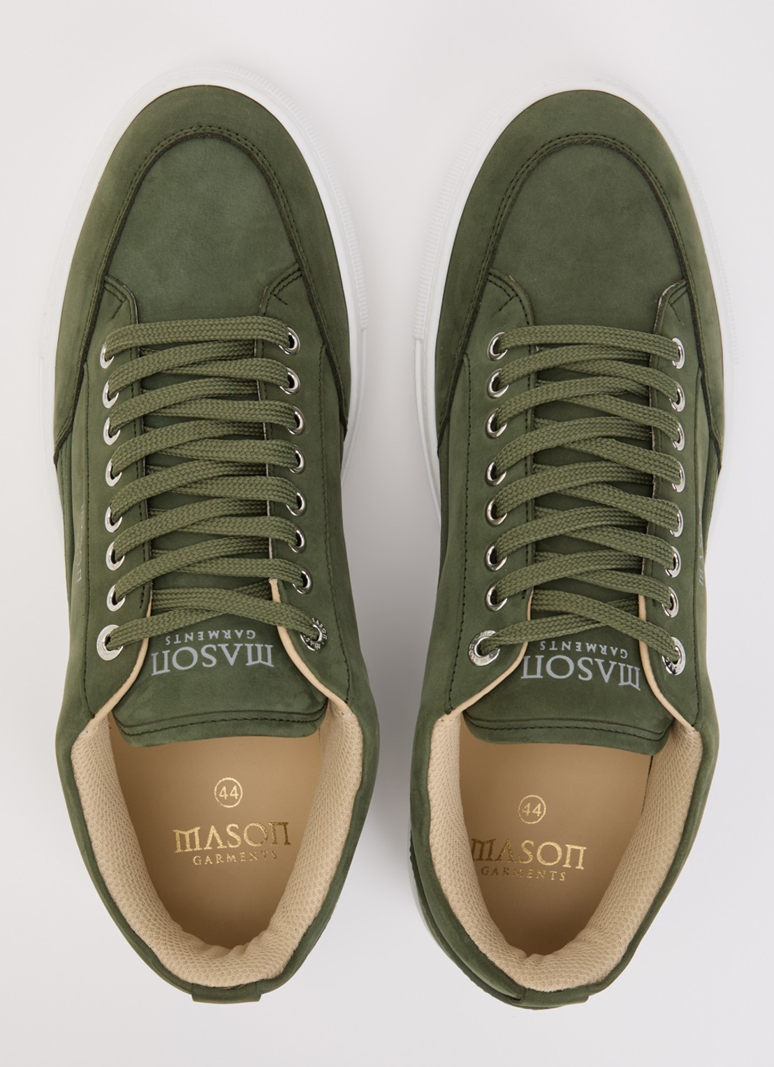 Mason Garments Tia  sneaker van nubuck - detail 3 groen