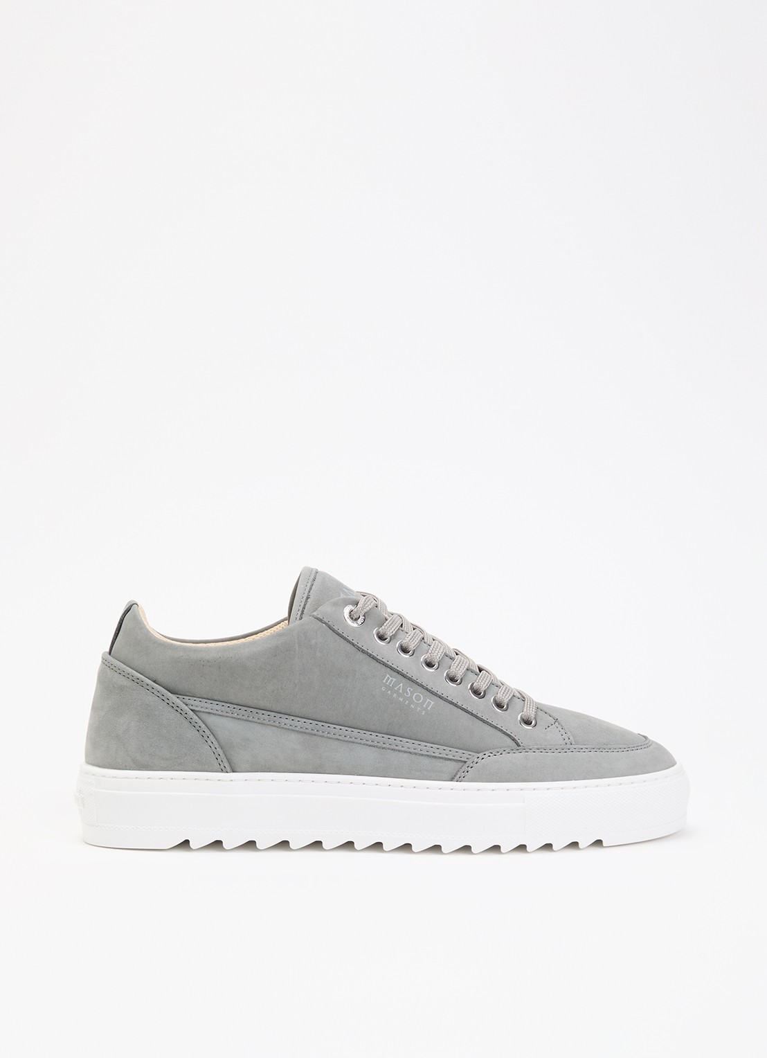Mason Garments Tia sneaker van nubuck - voorkant lichtgrijs