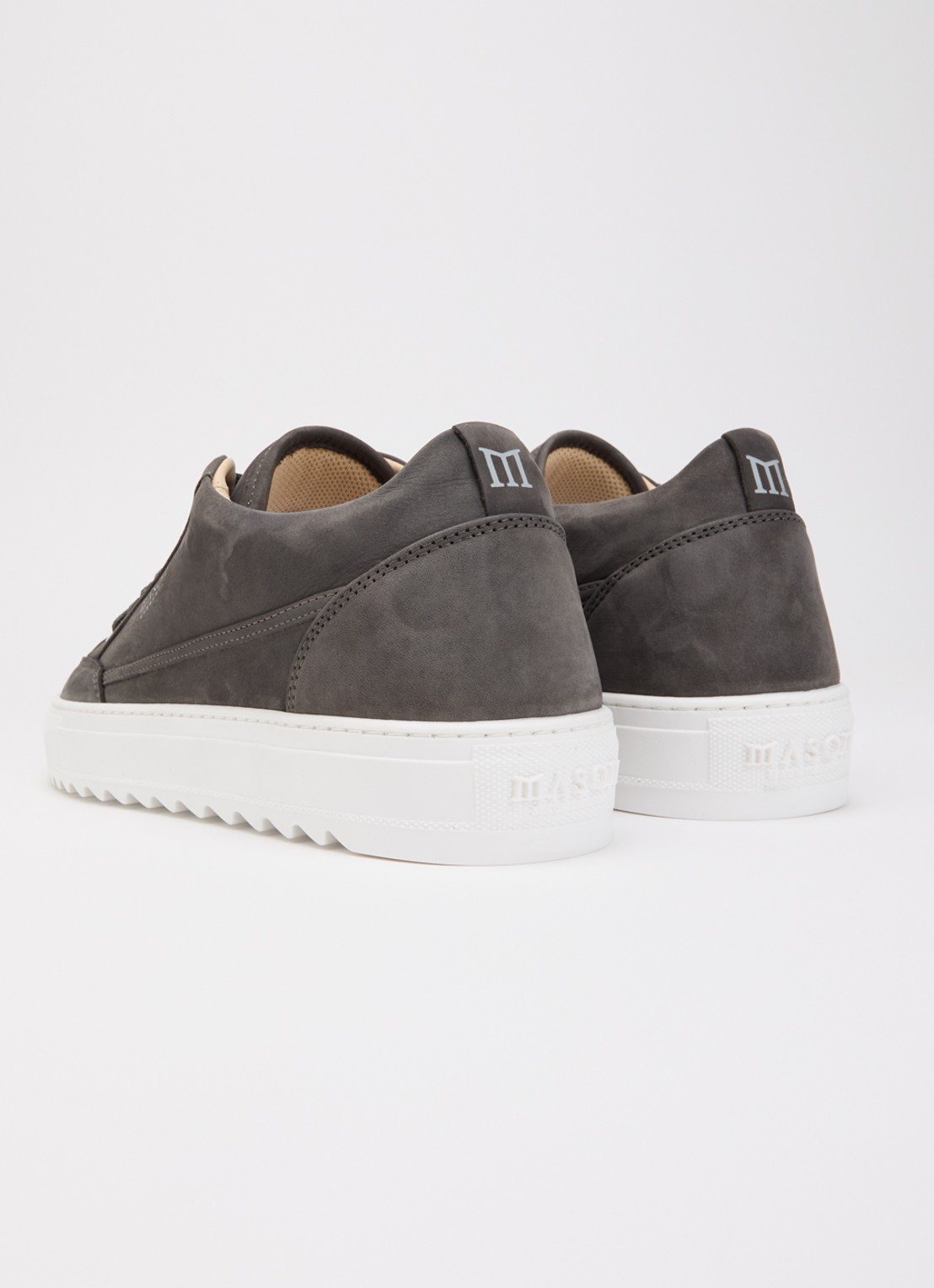 Mason Garments Tia Sollevamento sneaker van nubuck - achterkant 5 middengrijs