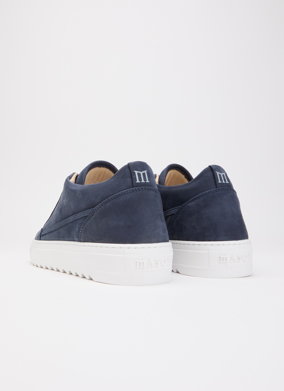 Mason Garments Tia Sollevamento sneaker van nubuck - achterkant 5 donkerblauw