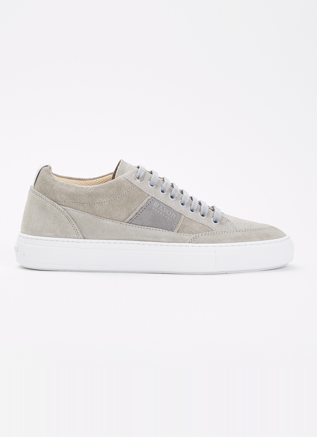 Mason Garments Tia Sport sneaker van suède - voorkant grijs