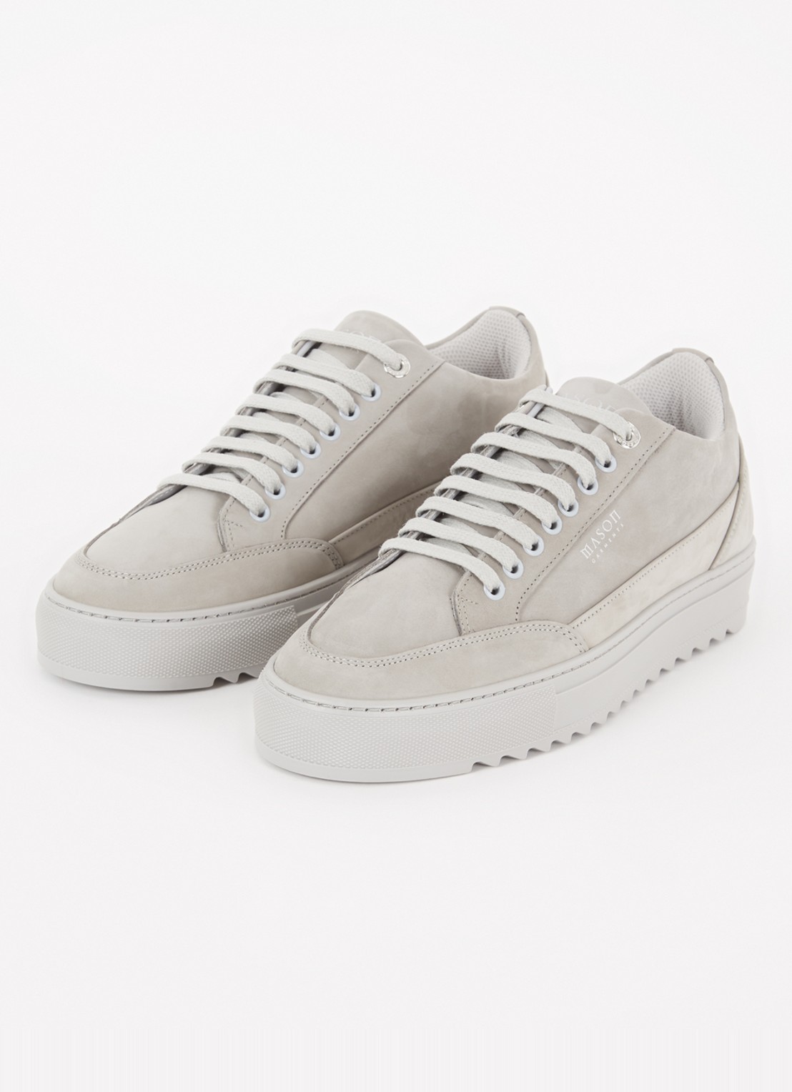 Mason Garments Tia Tonale sneaker van nubuck  - detail 3 lichtgrijs