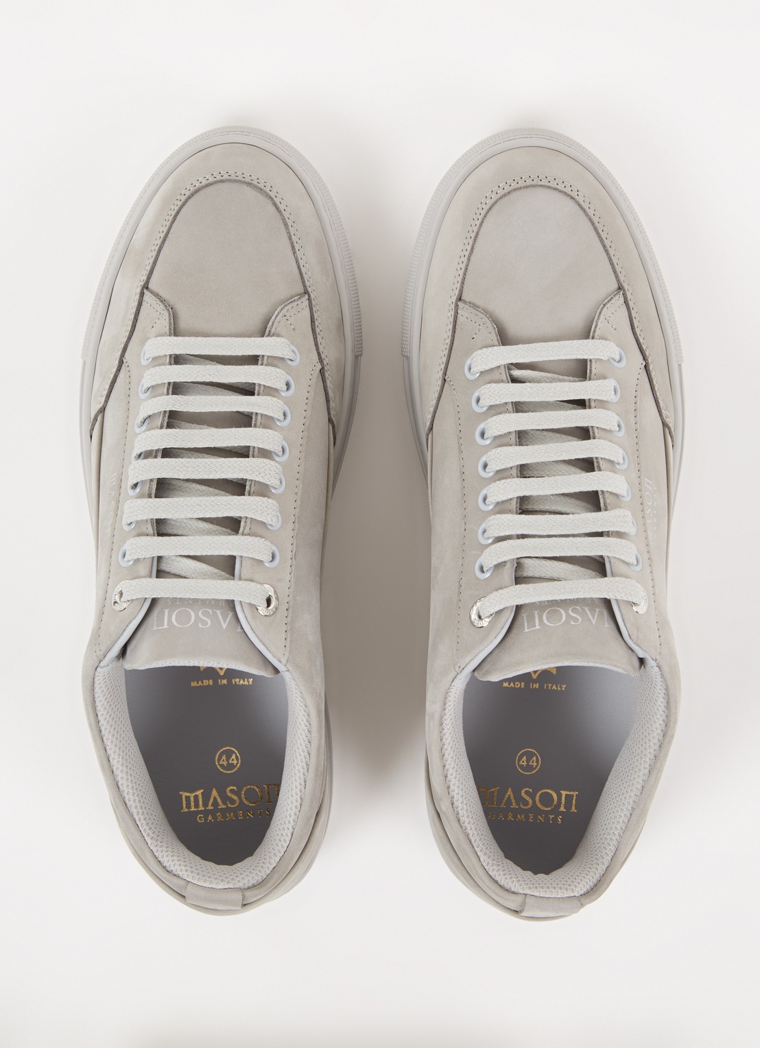 Mason Garments Tia Tonale sneaker van nubuck  - detail 4 lichtgrijs