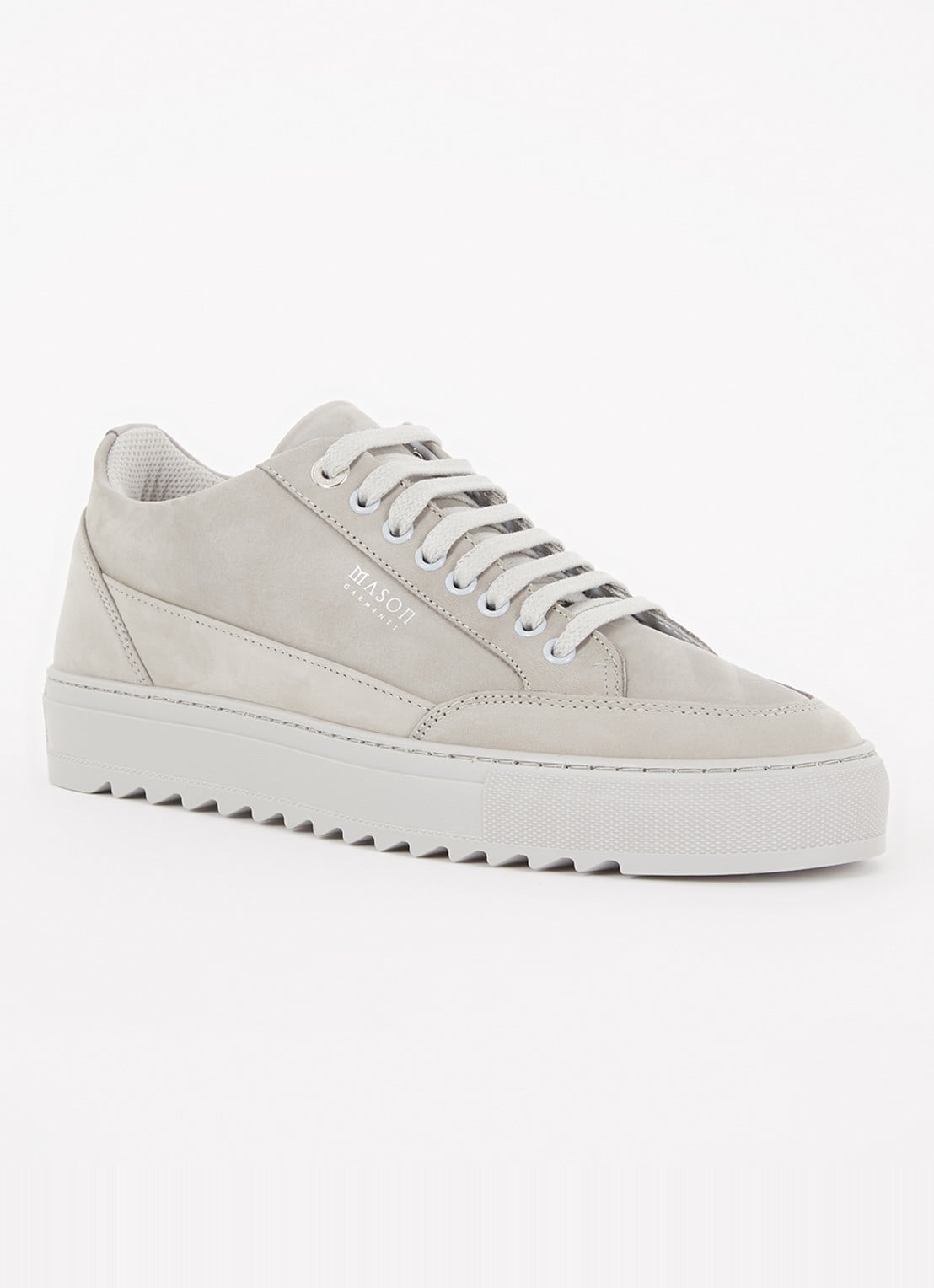 Mason Garments Tia Tonale sneaker van nubuck  - voorkant 2 lichtgrijs