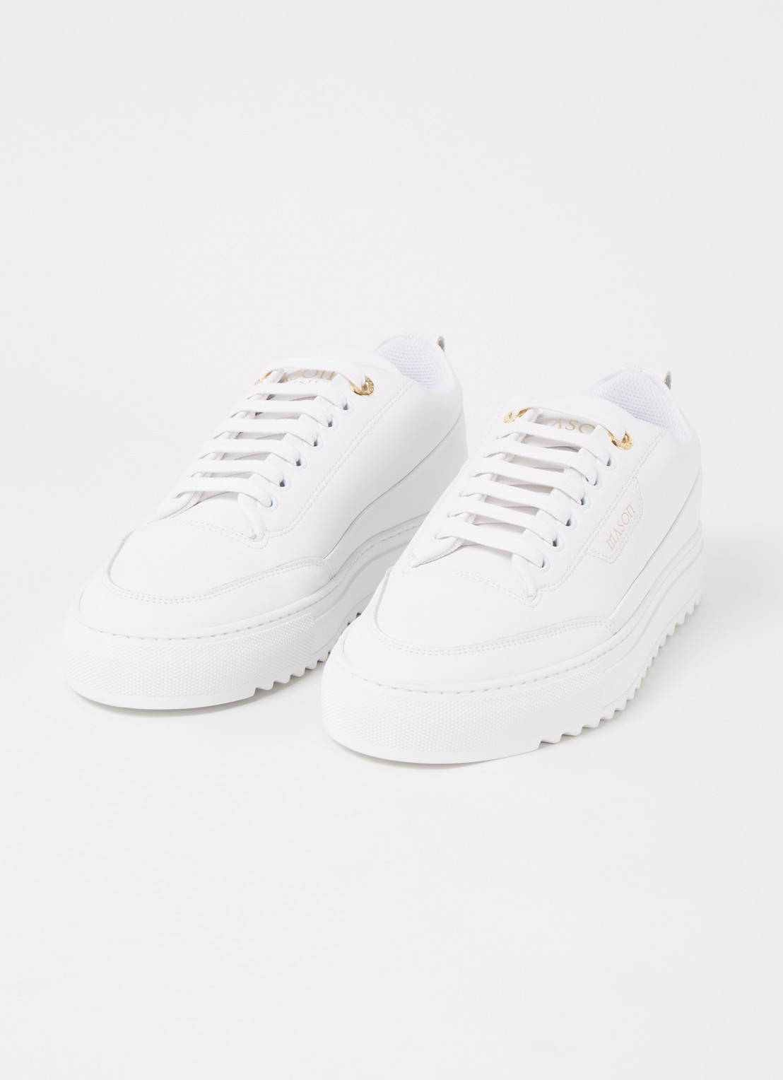 Mason Garments Torino sneaker van leer - detail 4 wit