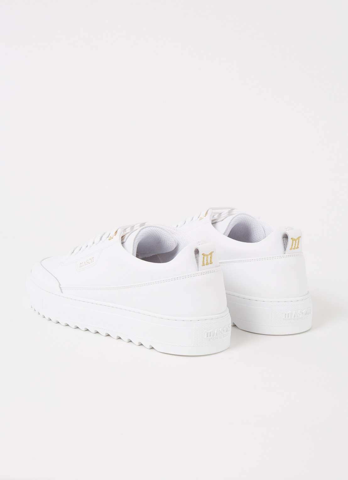 Mason Garments Torino sneaker van leer - detail 5 wit