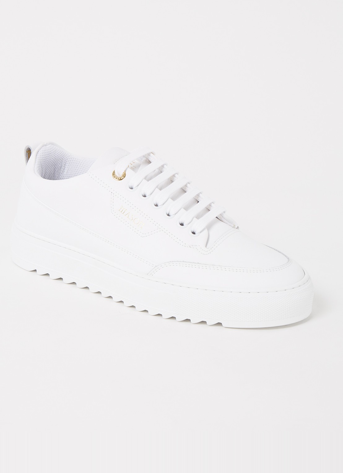 Mason Garments Torino sneaker van leer - voorkant 2 wit