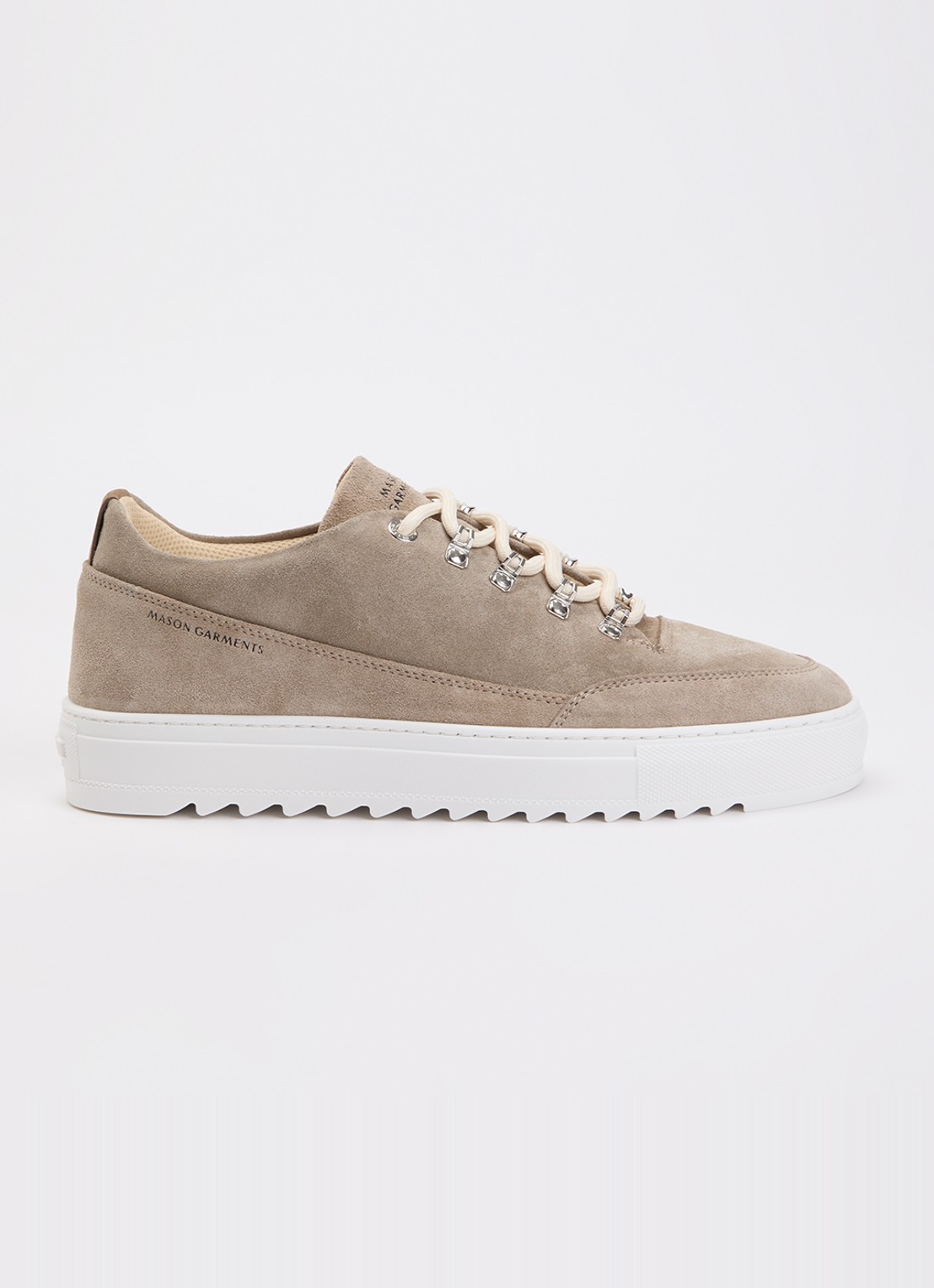 Mason Garments Torino sneaker van suède - voorkant 5 donkerbeige