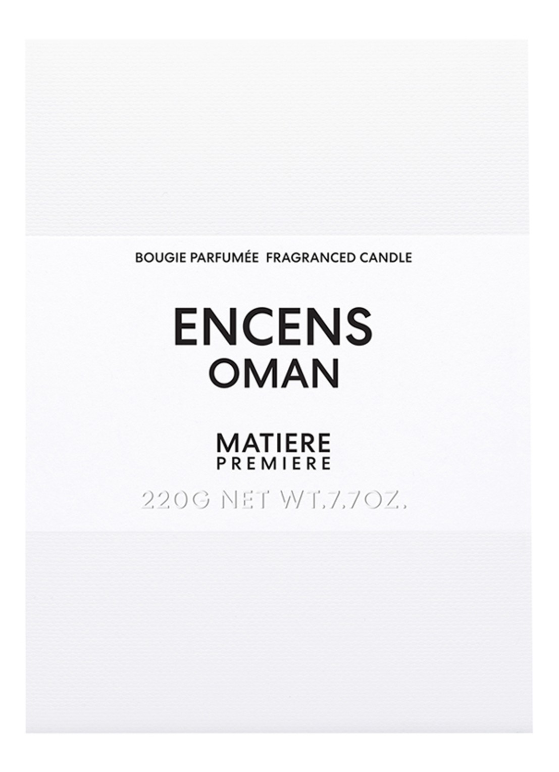 Matiere Premiere Encens Oman Scented Candle - geurkaars 220 gram - voorkant 2 undefined