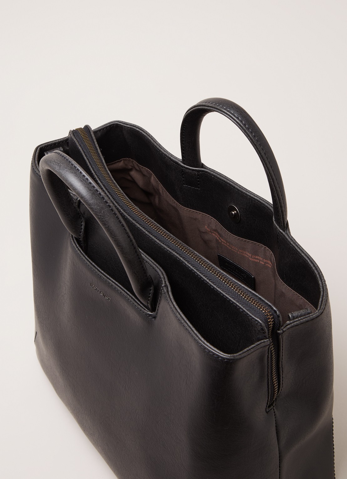 Matt & Nat Vintage Kintla handtas van vegan leer - detail 6 zwart