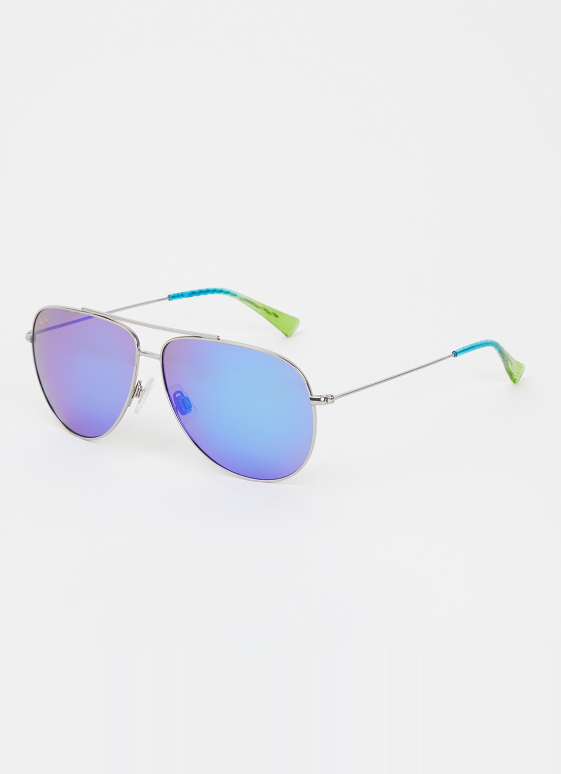 Maui Jim Hauu Oli XL zonnebril gepolariseerd MJ000790 - voorkant zilver