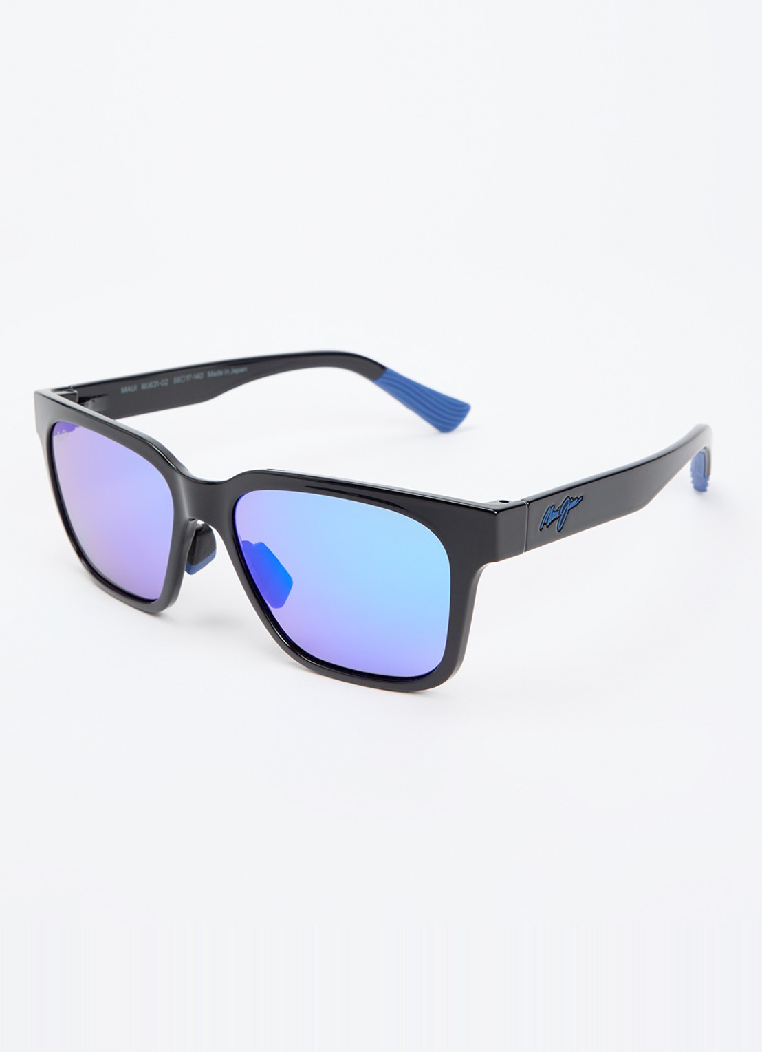 Maui Jim Punkikai wayfarer zonnebril gepolariseerd MJ000759   - voorkant zwart