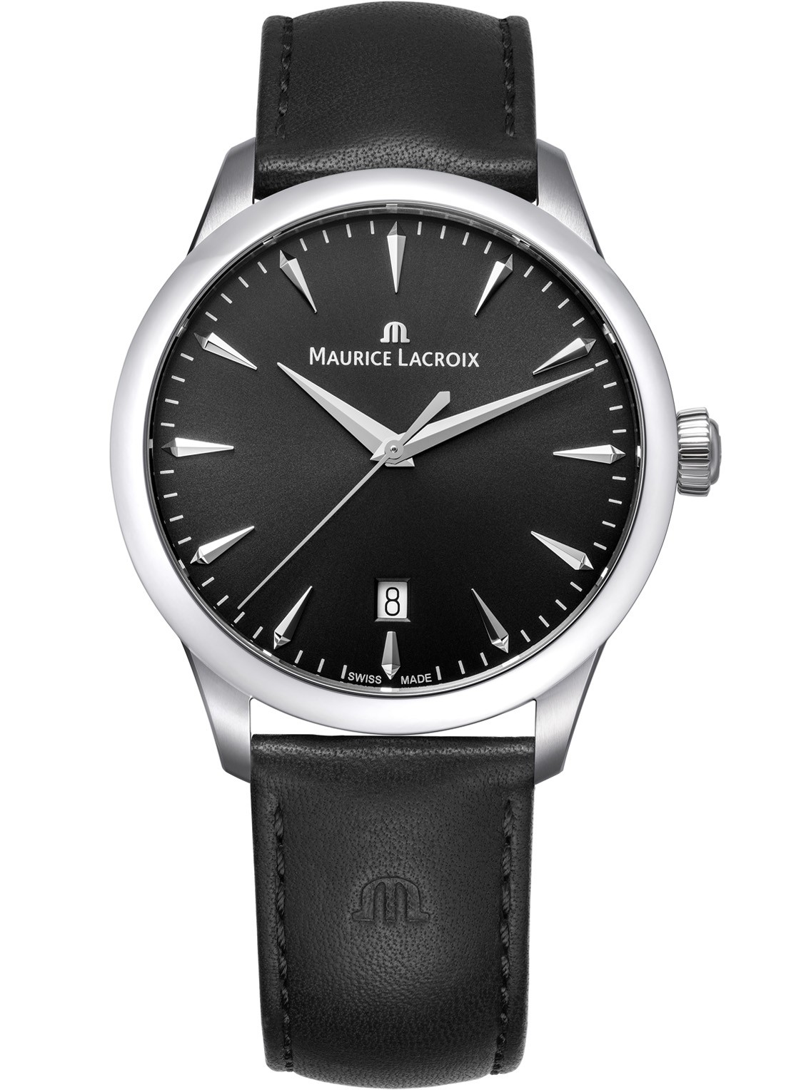 Maurice Lacroix 1975 horloge 751007-SS001-330-2 - voorkant zwart