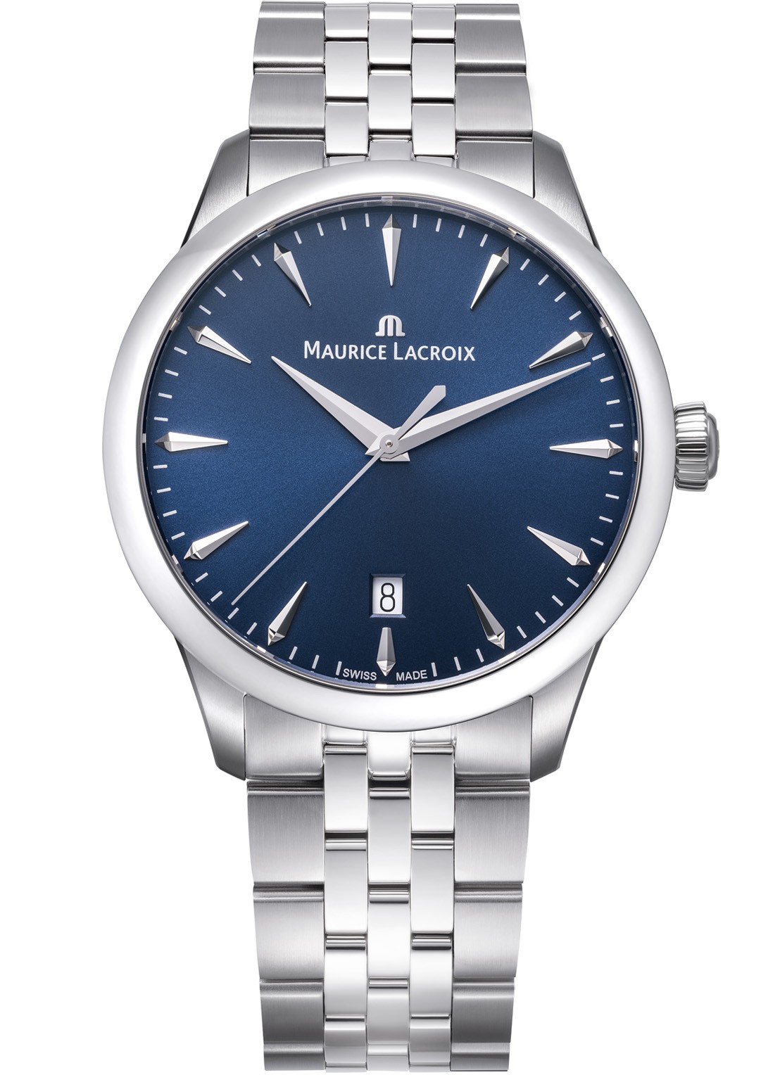 Maurice Lacroix 1975 horloge 751007-SS002-430-1 - voorkant zilver