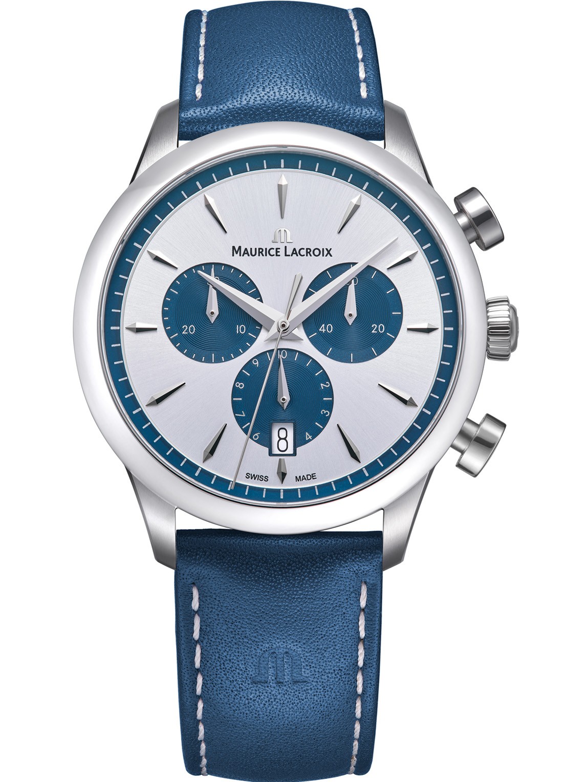 Maurice Lacroix 1975 horloge 751038-SS001-131-4 - voorkant zilver