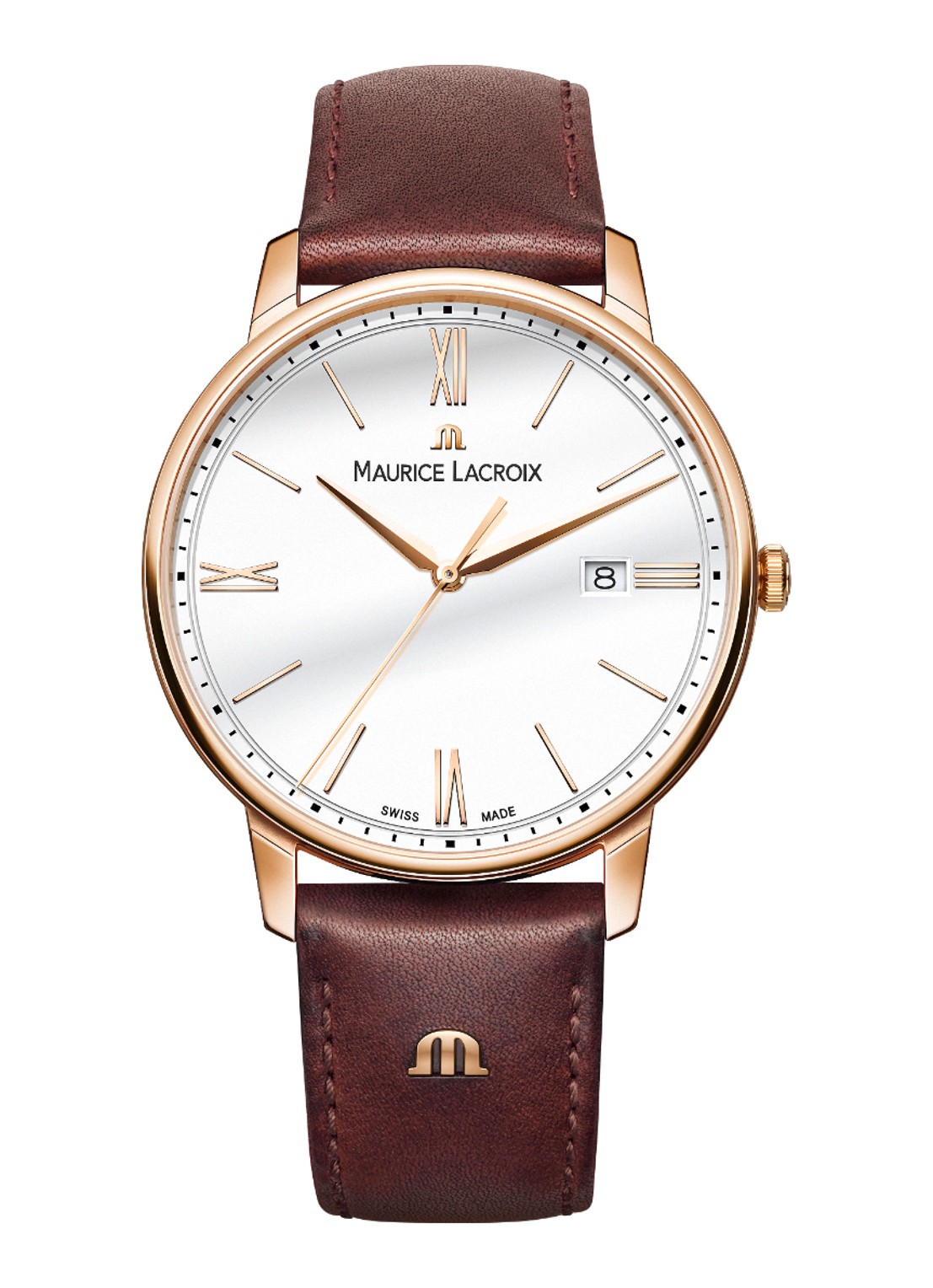 Maurice Lacroix Eliros horloge EL1118-PVP01-112-1 - voorkant roségoud