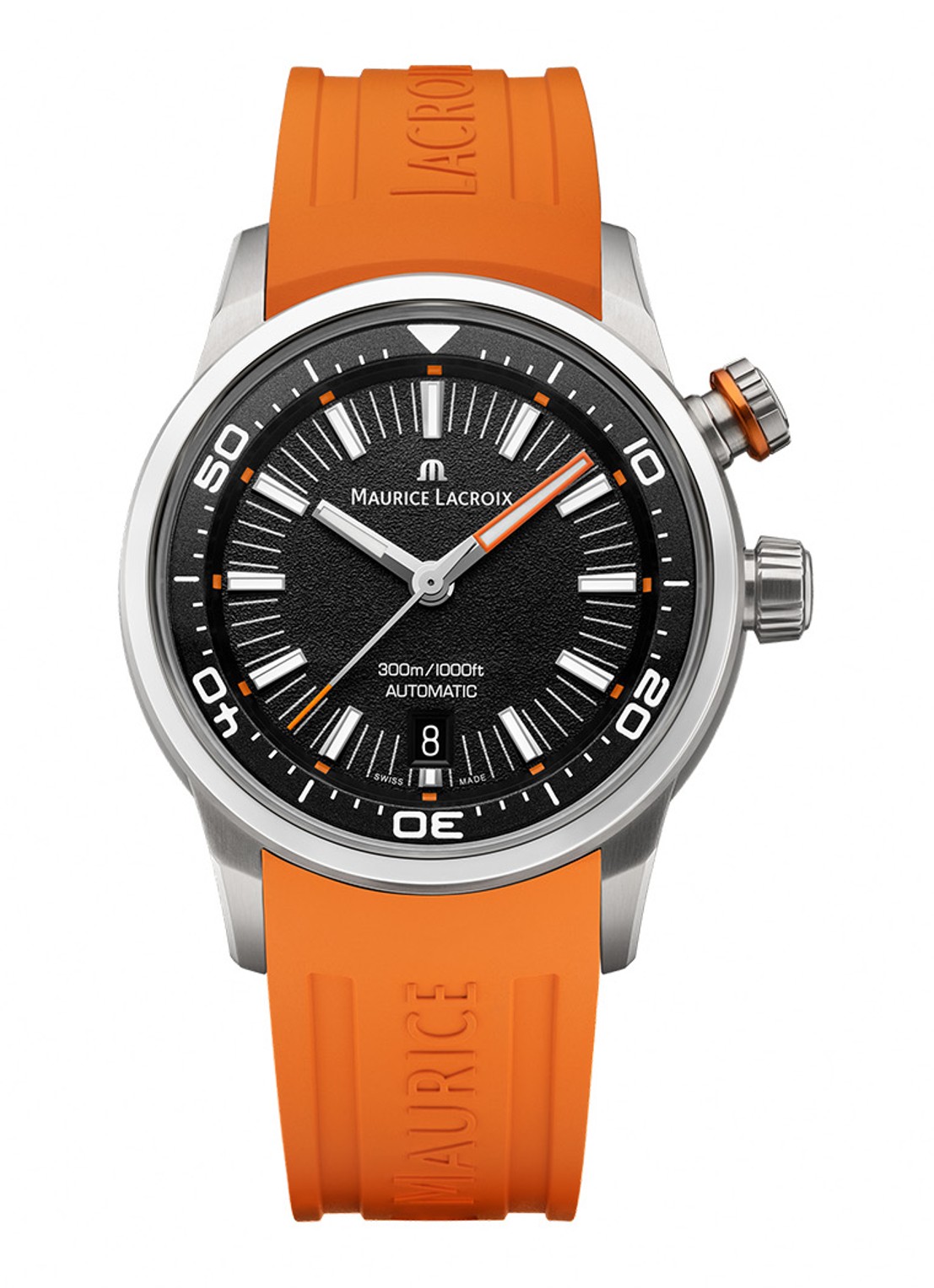 Maurice Lacroix Pontos S Diver horloge PT6248-SS00L-330-J - voorkant zilver