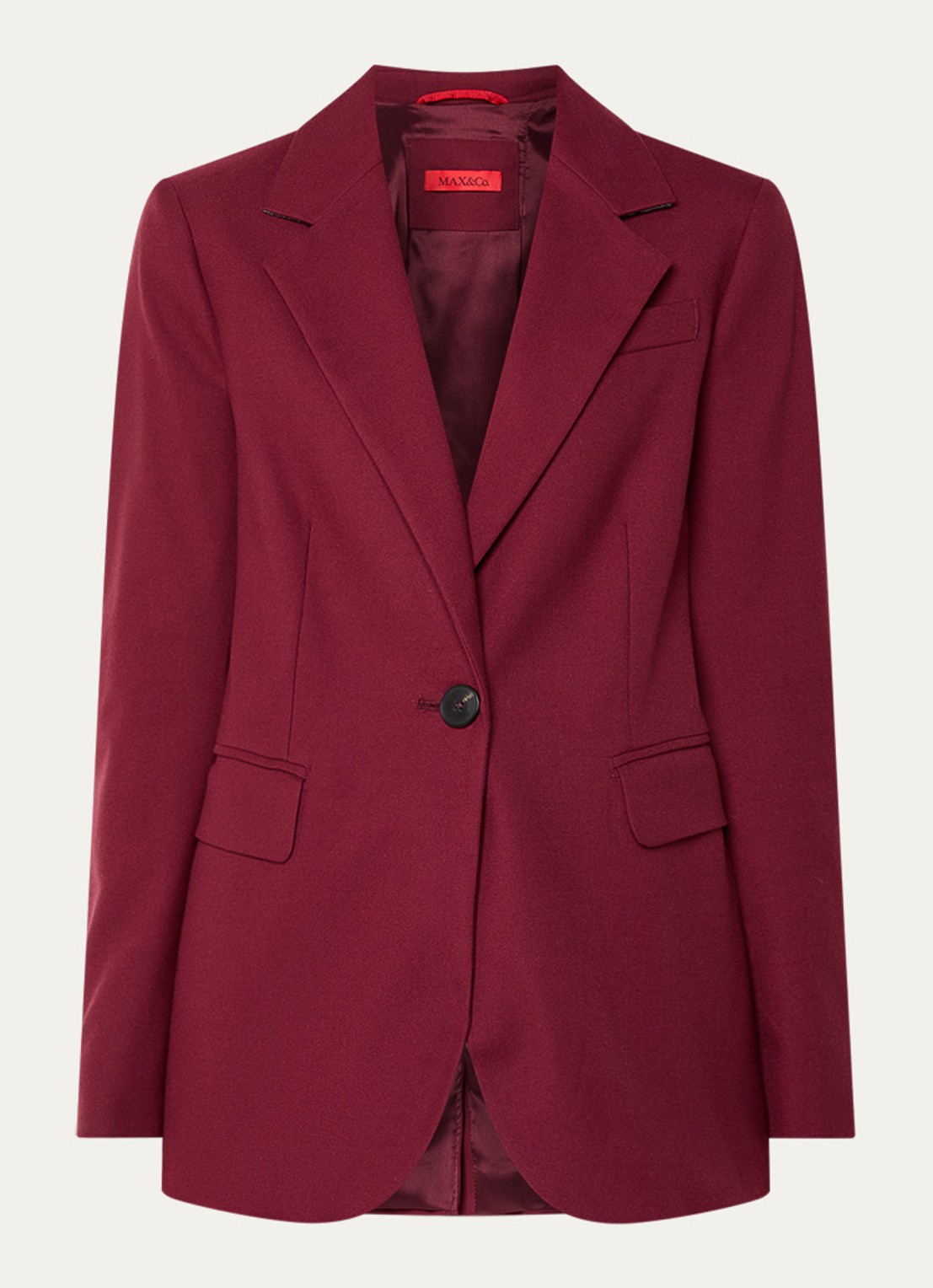 Max & Co Blazer met klepzakken - voorkant 2 bordeauxrood