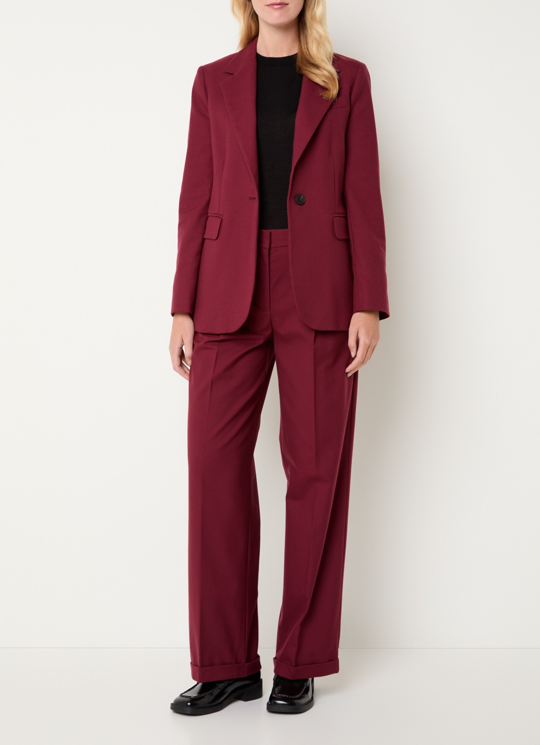 Max & Co Blazer met klepzakken - voorkant 3 bordeauxrood