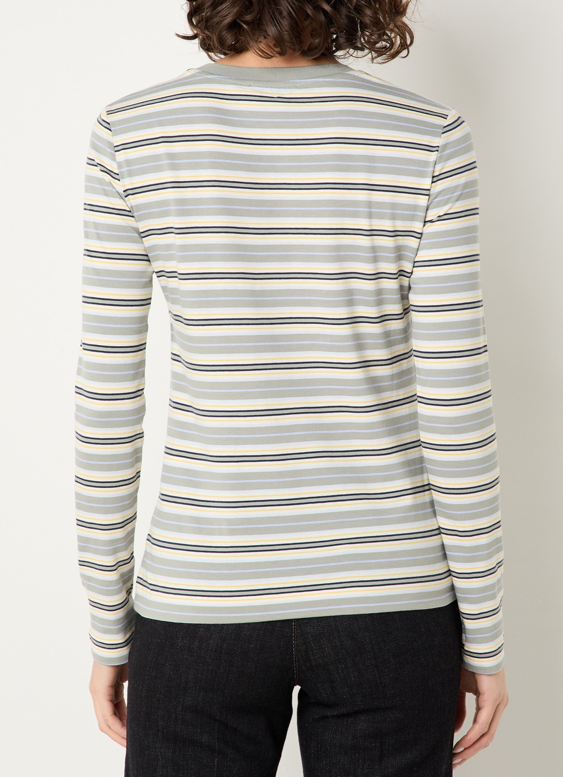 Max & Co Comedusa longsleeve met streepprint - achterkant lichtgroen