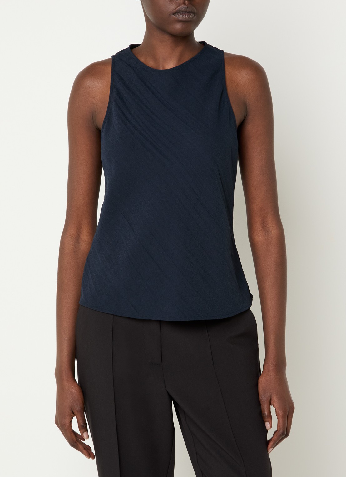 Max & Co Finire mouwloze top met keyhole - detail 2 donkerblauw
