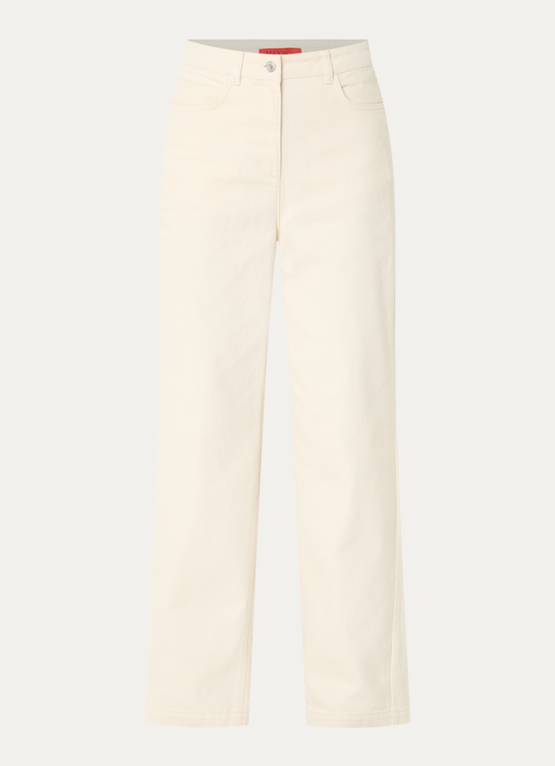 Max & Co High waist loose fit jeans met gekleurde wassing - voorkant 3 ivoor