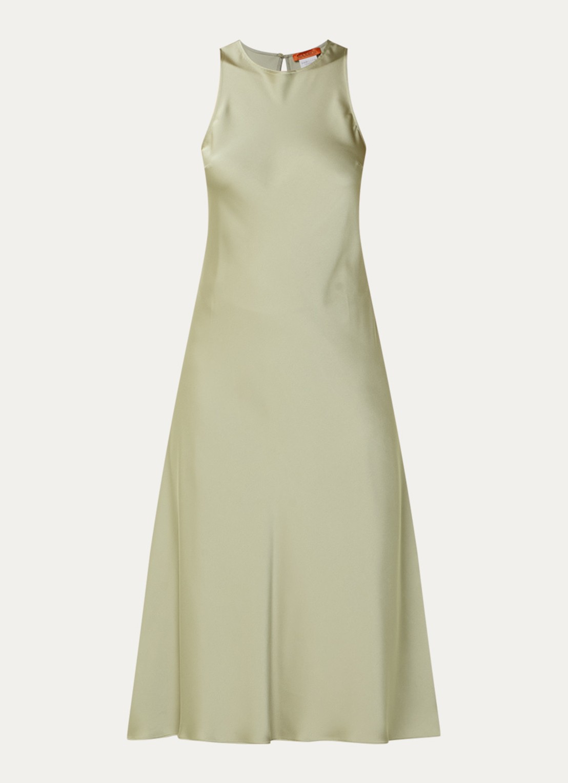 Max & Co Kaiser midi jurk van satijn - voorkant beige