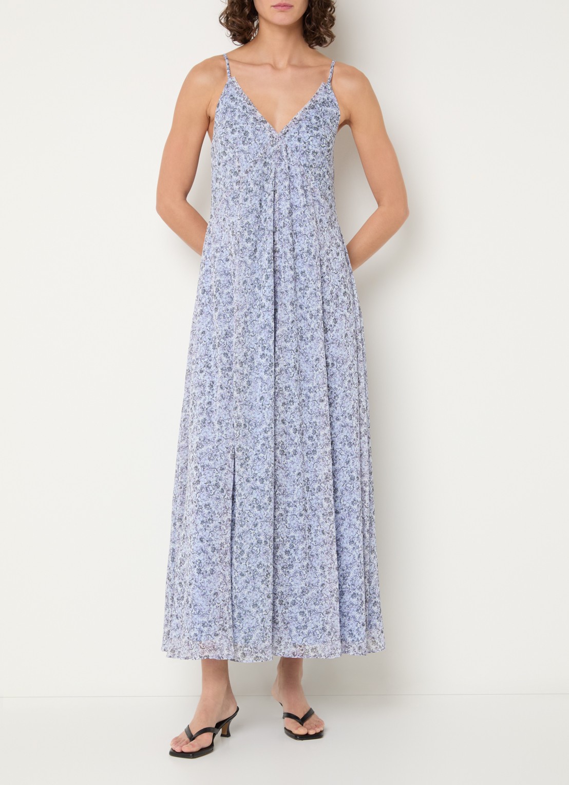 Max & Co Maxi jurk met bloemenprint - detail 3 lavendel