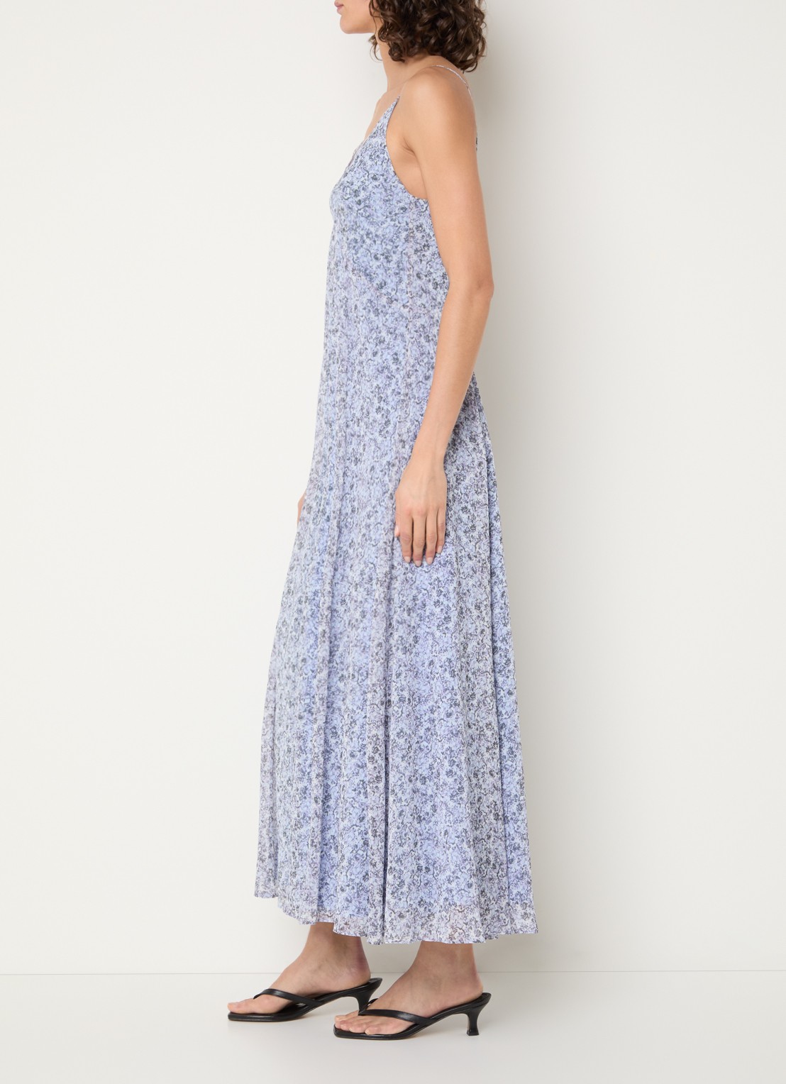 Max & Co Maxi jurk met bloemenprint - voorkant 2 lavendel