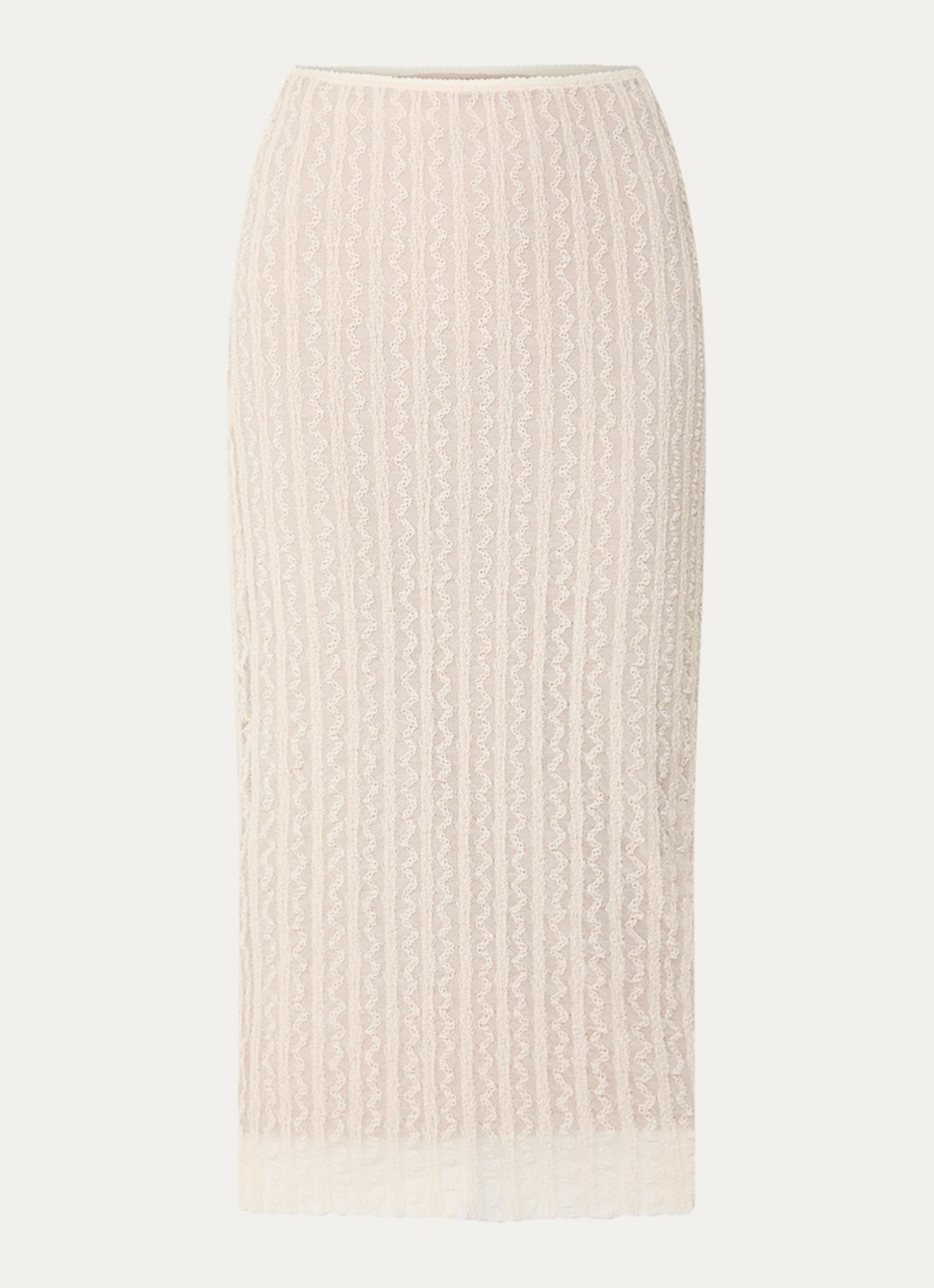 Max & Co Maxi rok met stretch - voorkant beige
