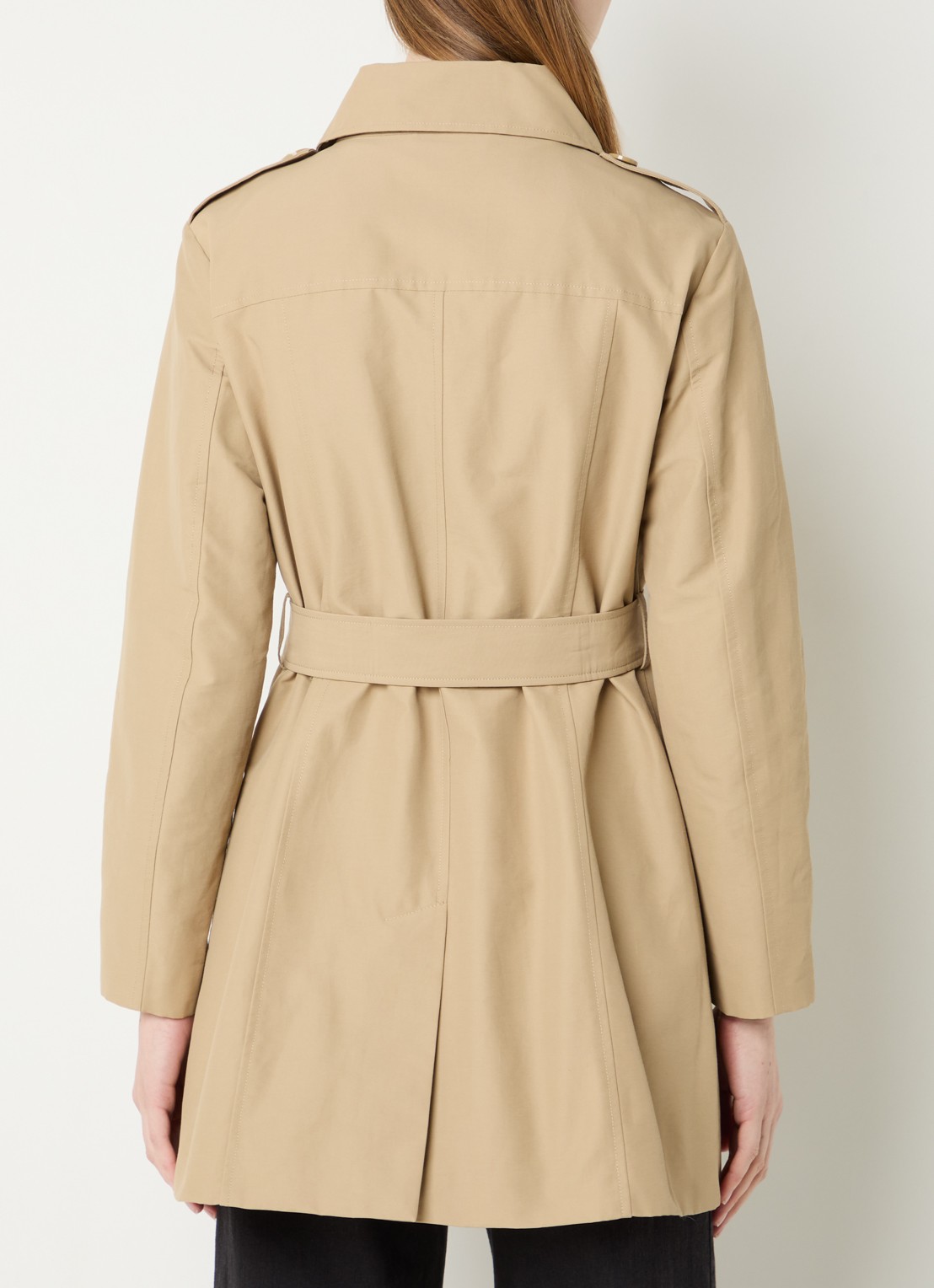 Max & Co Milo double-breasted trenchcoat met steekzakken - achterkant camel