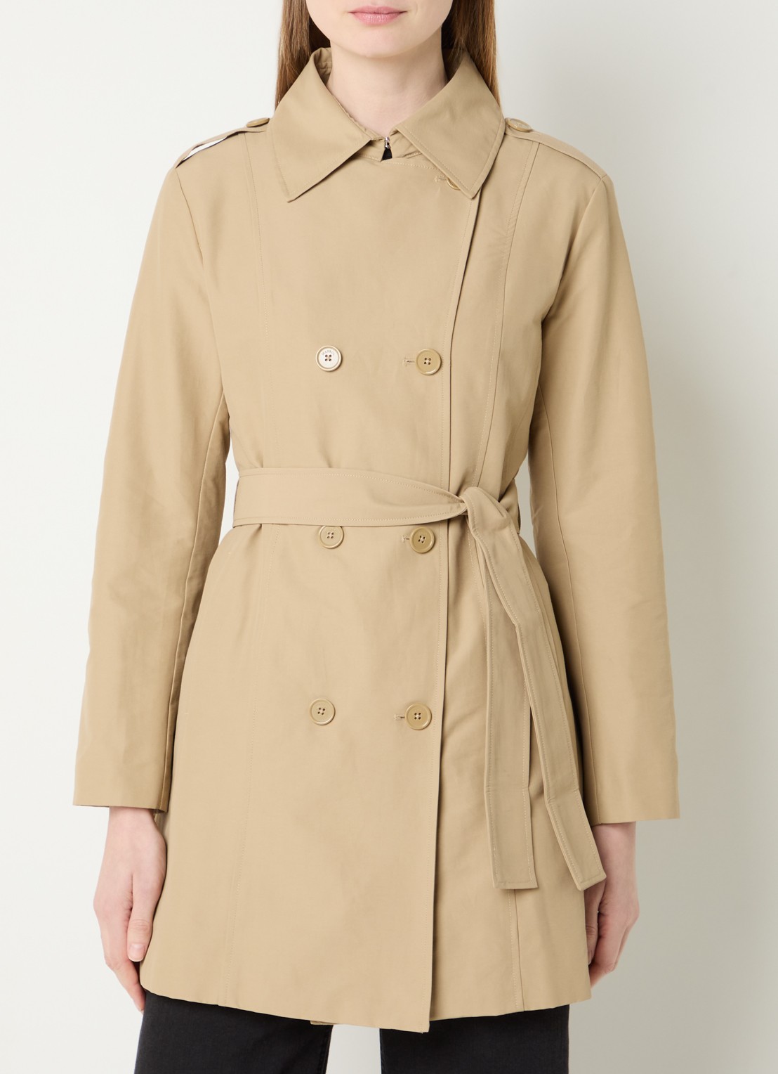 Max & Co Milo double-breasted trenchcoat met steekzakken - detail 4 camel
