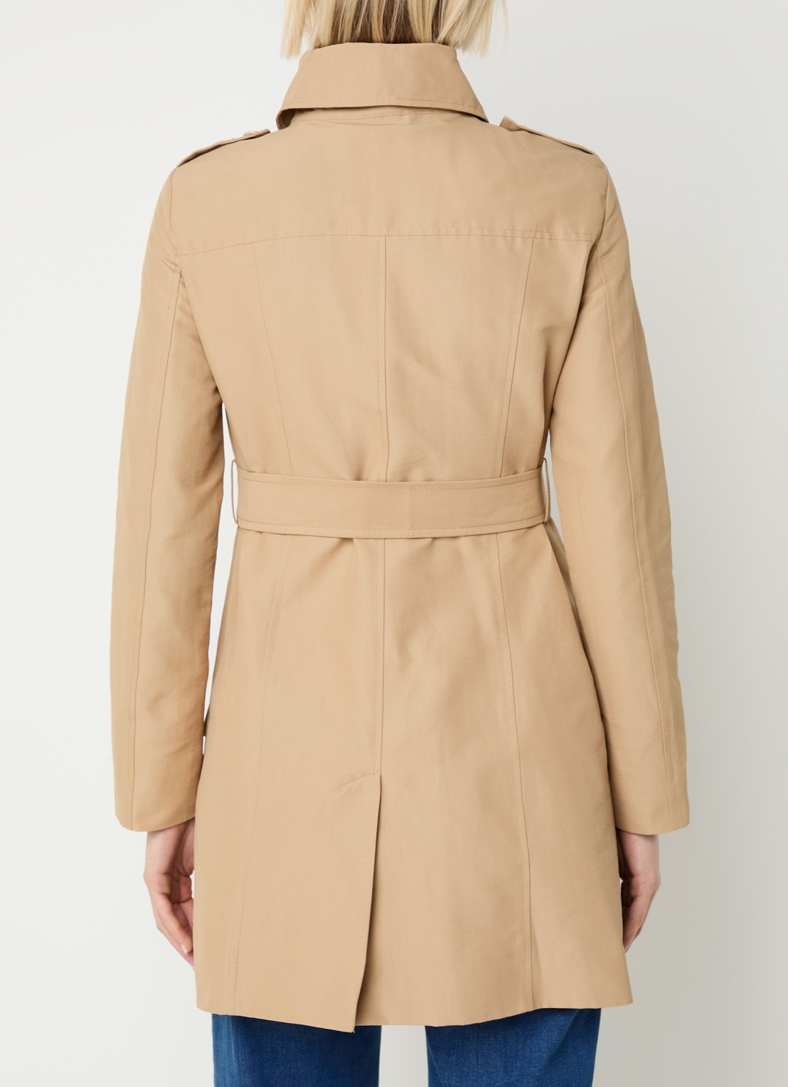Max & Co Milo double breasted trenchcoat met strikceintuur - achterkant 3 beige