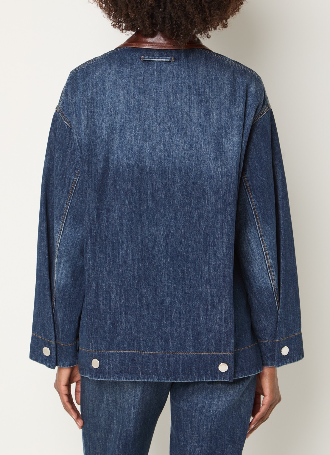 Max & Co Pelota spijkerjas met ritszakken - achterkant indigo