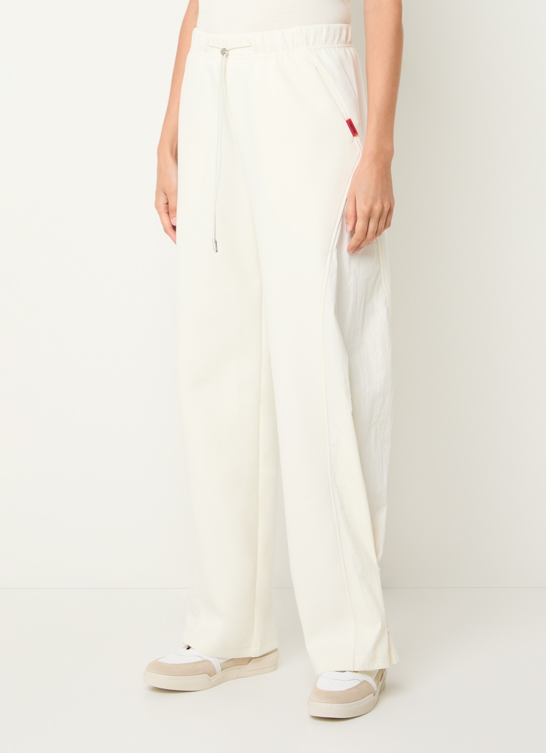 Max & Co Rivoli high waist straight fit joggingbroek met steekzakken - detail 2 gebroken wit