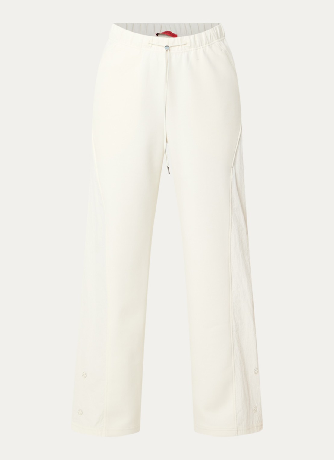 Max & Co Rivoli high waist straight fit joggingbroek met steekzakken - voorkant 3 gebroken wit