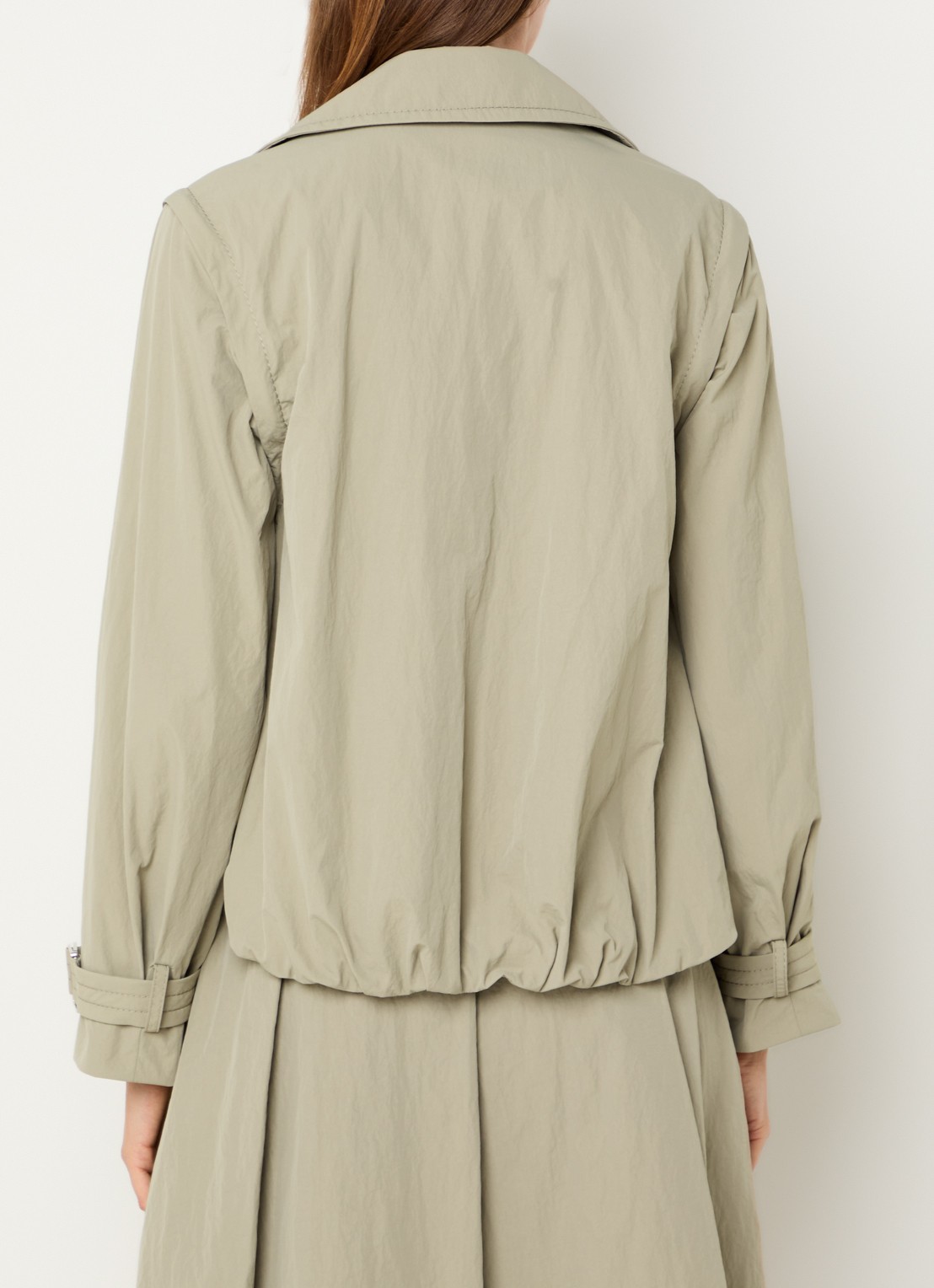 Max & Co Romeo double-breasted trenchcoat met steekzakken - achterkant 2 khaki