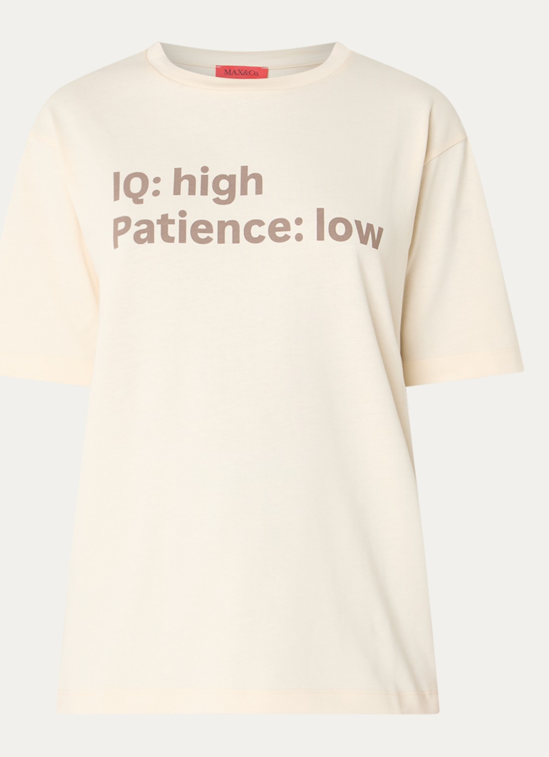 Max & Co T-shirt met print - voorkant creme