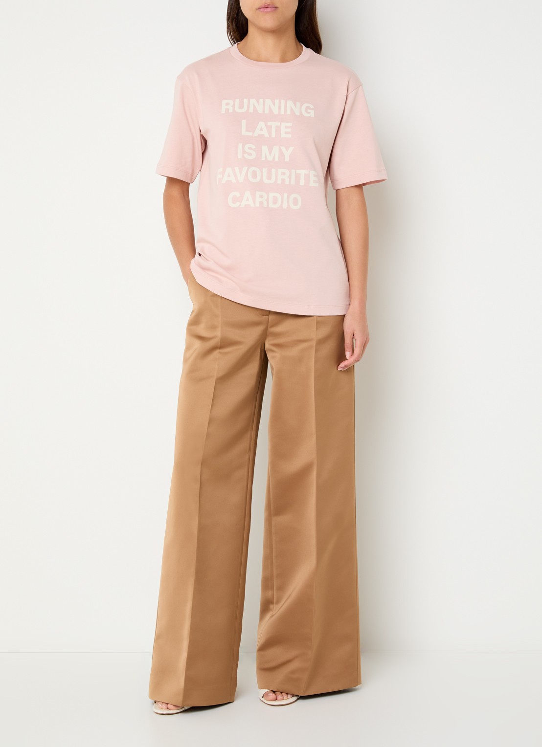 Max & Co T-shirt met print - voorkant 3 lichtroze