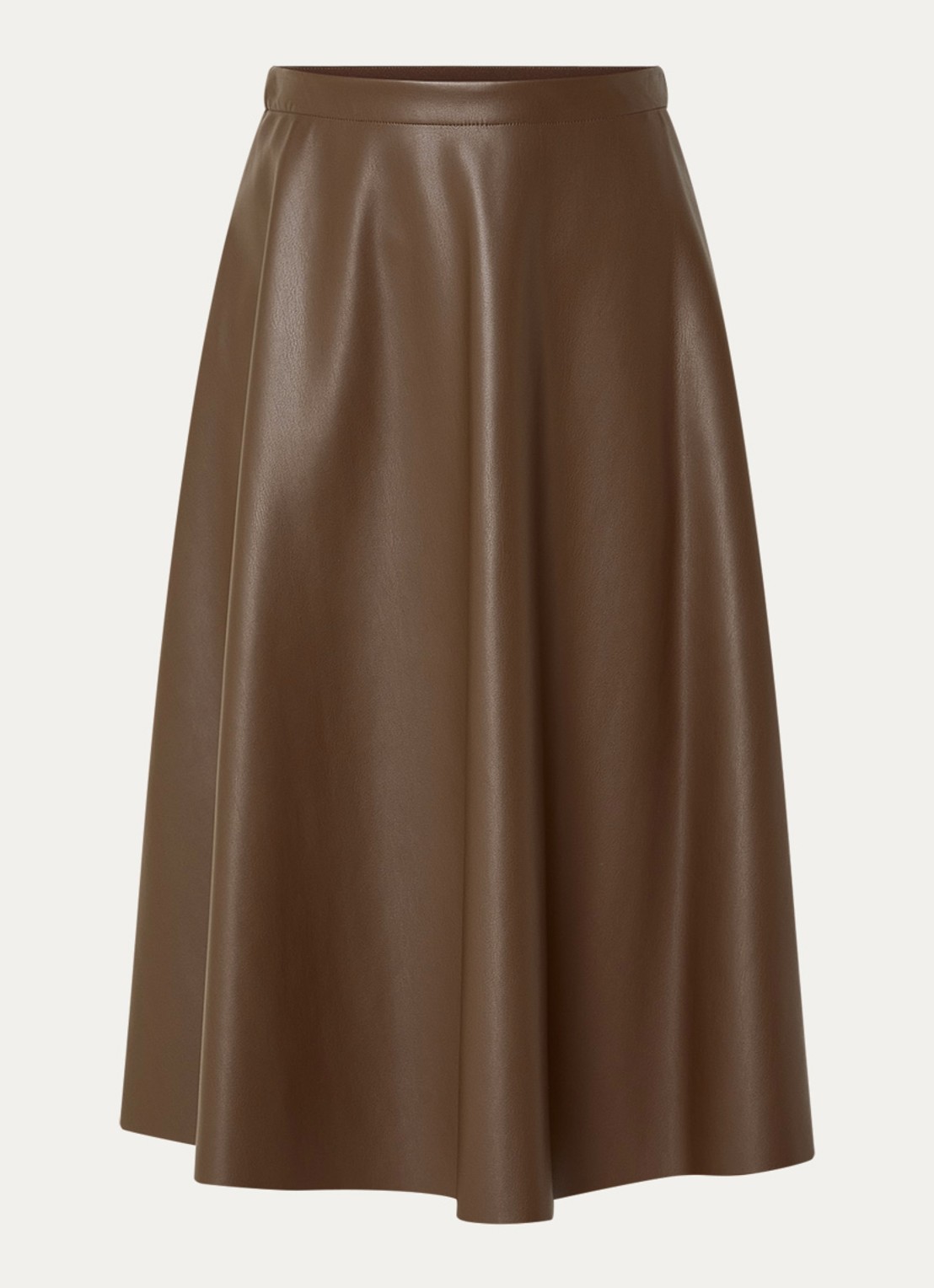 Max & Co Trivio midi rok van imitatieleer - voorkant bruin