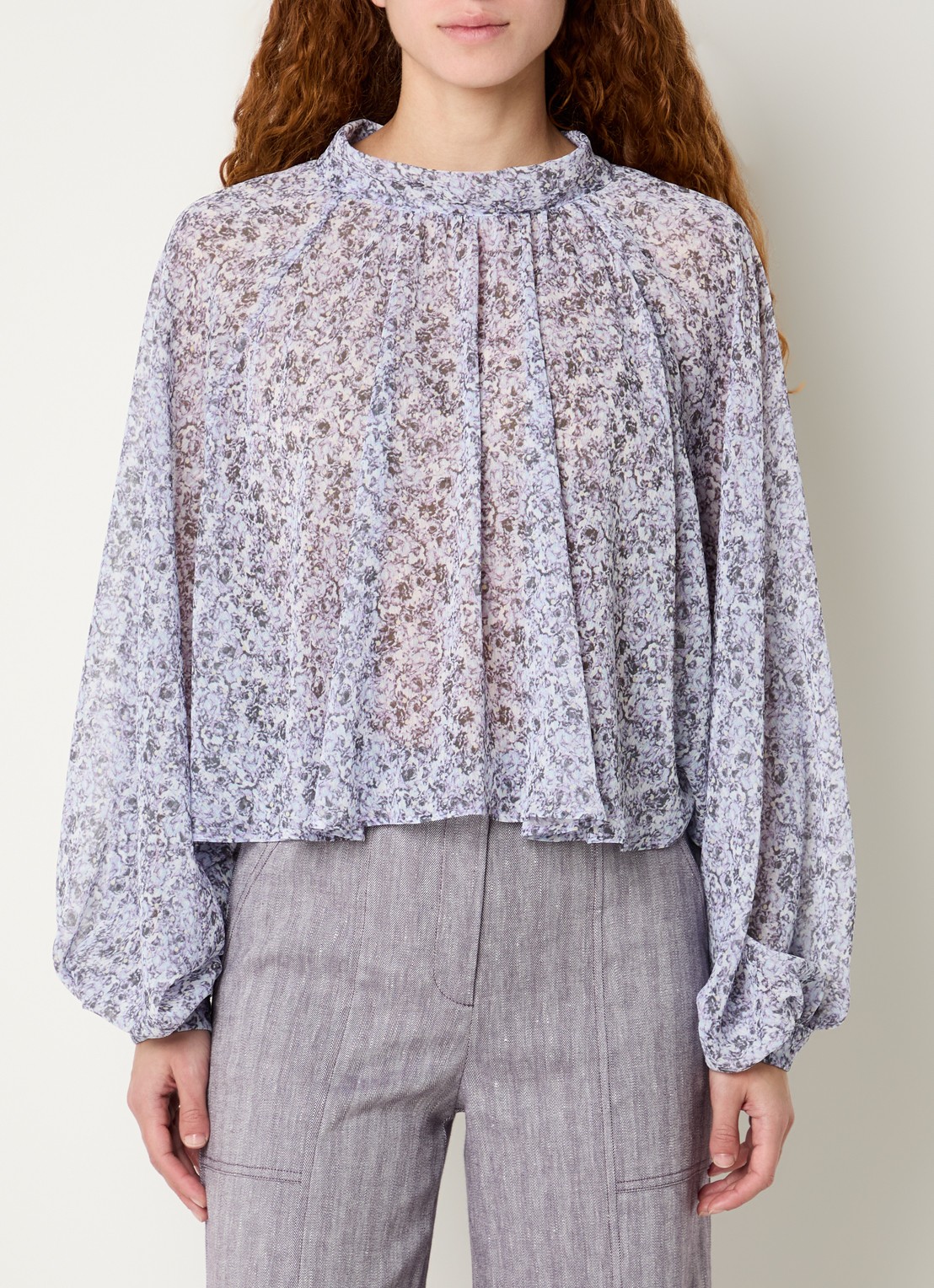 Max & Co Tuniek met print en vleermuismouwen - detail lavendel