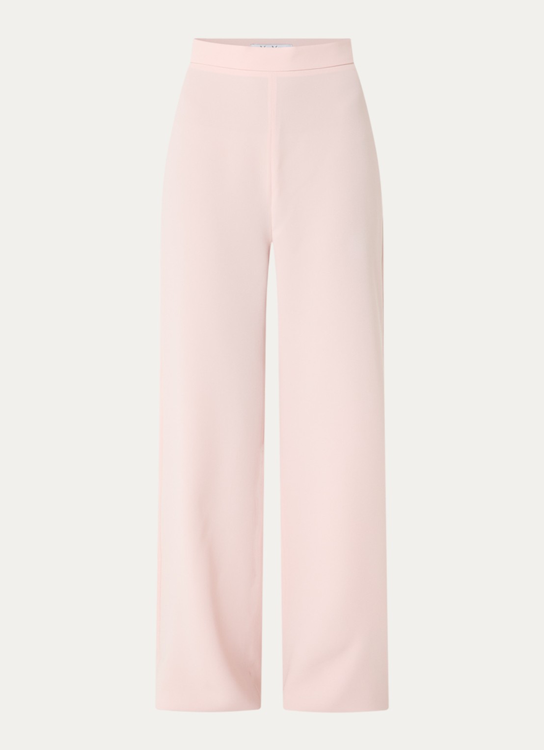 Max Mara Alaggio high waist loose fit pantalon - voorkant lichtroze
