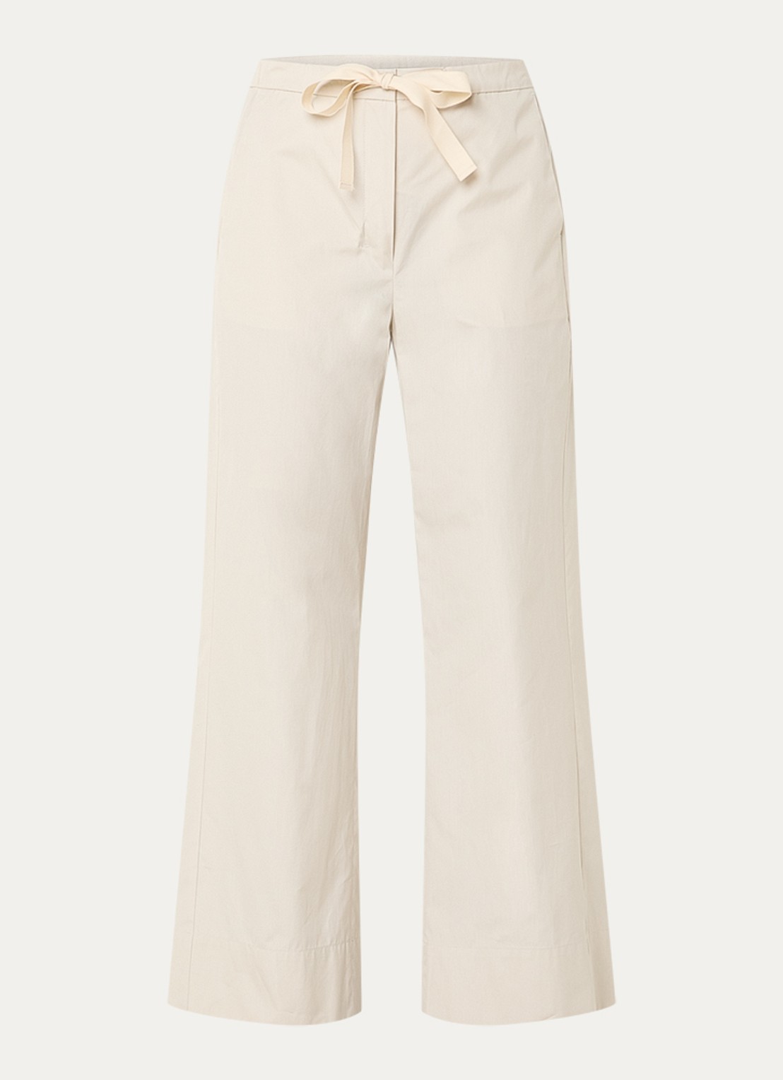 Max Mara Argento high waist straight fit pantalon met steekzakken - voorkant wit