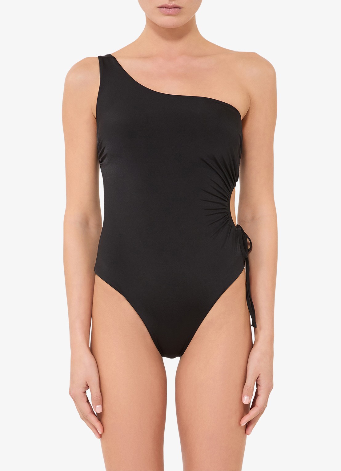 Max Mara Badpak met cut-out detail - detail 4 zwart