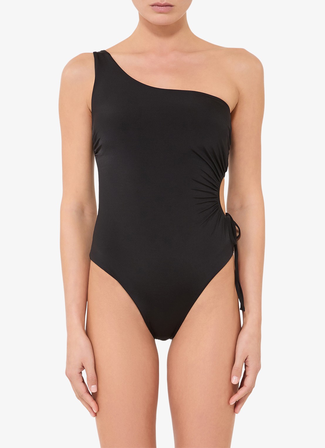 Max Mara Badpak met cut-out detail - detail 7 zwart