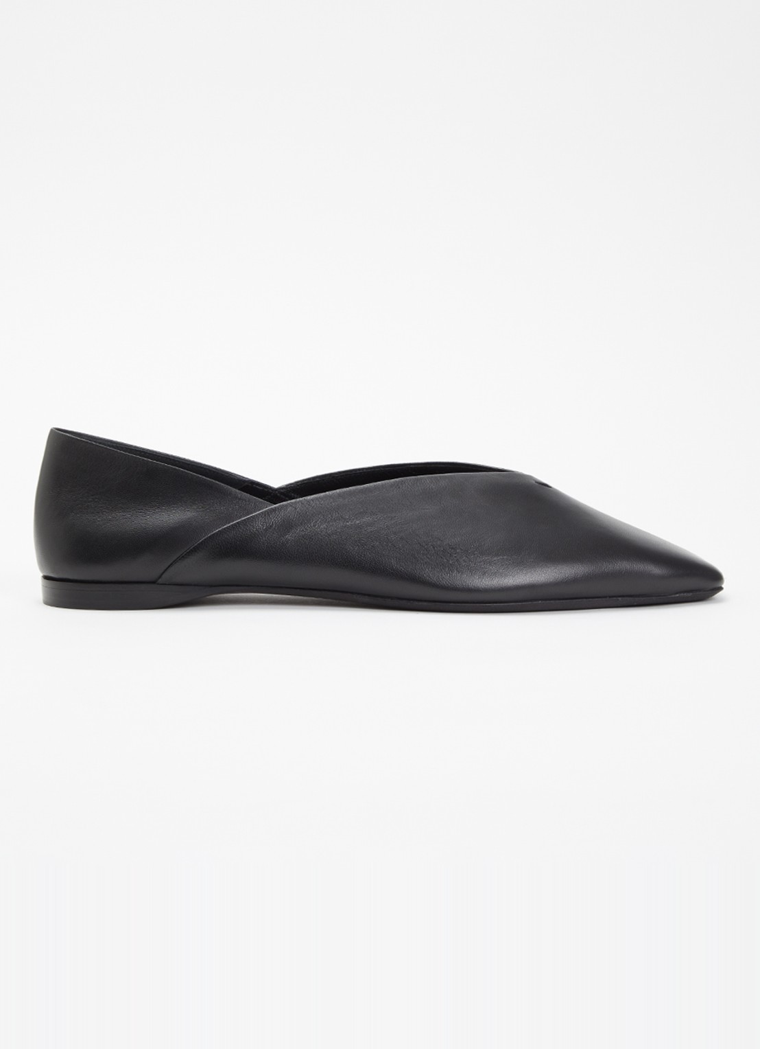 Max Mara Ballerina van kalfsleer - voorkant 4 zwart