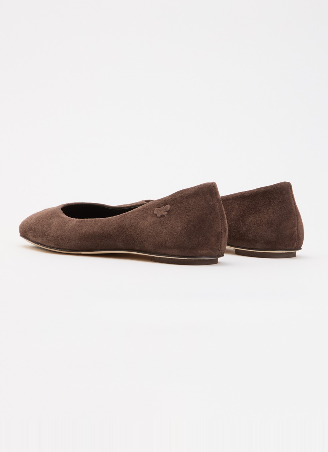 Max Mara Ballerina van suède - achterkant 5 bruin