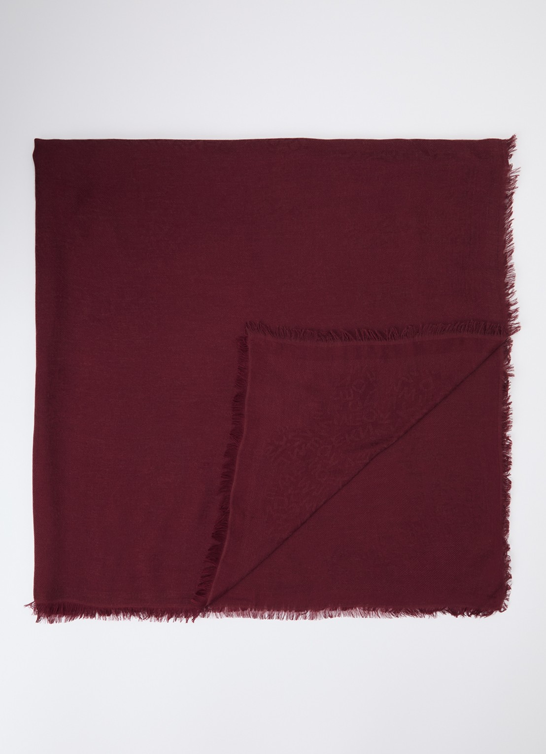 Max Mara Ballo sjaal in kasjmierblend 132 x 132 cm - voorkant 3 bordeauxrood
